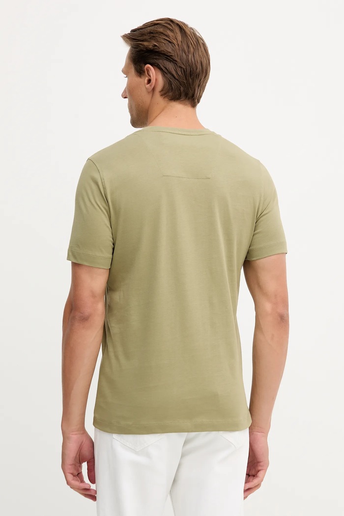 Ρούχα Aeronautica Militare t-shirt ανδρικό βαμβακερό TS1580UJ00372 πράσινο