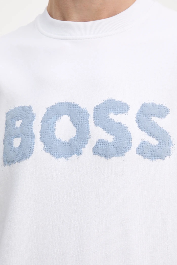 Bavlněné tričko BOSS Orange Te_Frozen 50554616 bílá