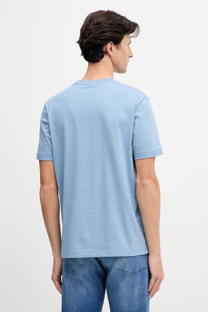 Βαμβακερό μπλουζάκι BOSS Orange San Jared-C 50554616 μπλε AW25