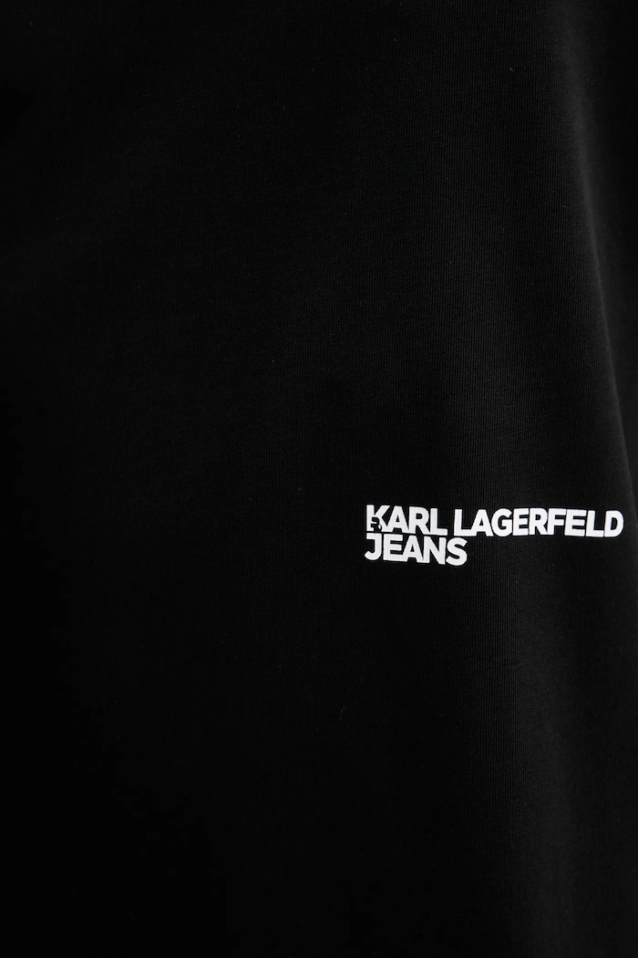 Βαμβακερό μπλουζάκι Karl Lagerfeld Jeans A4M17030 μαύρο