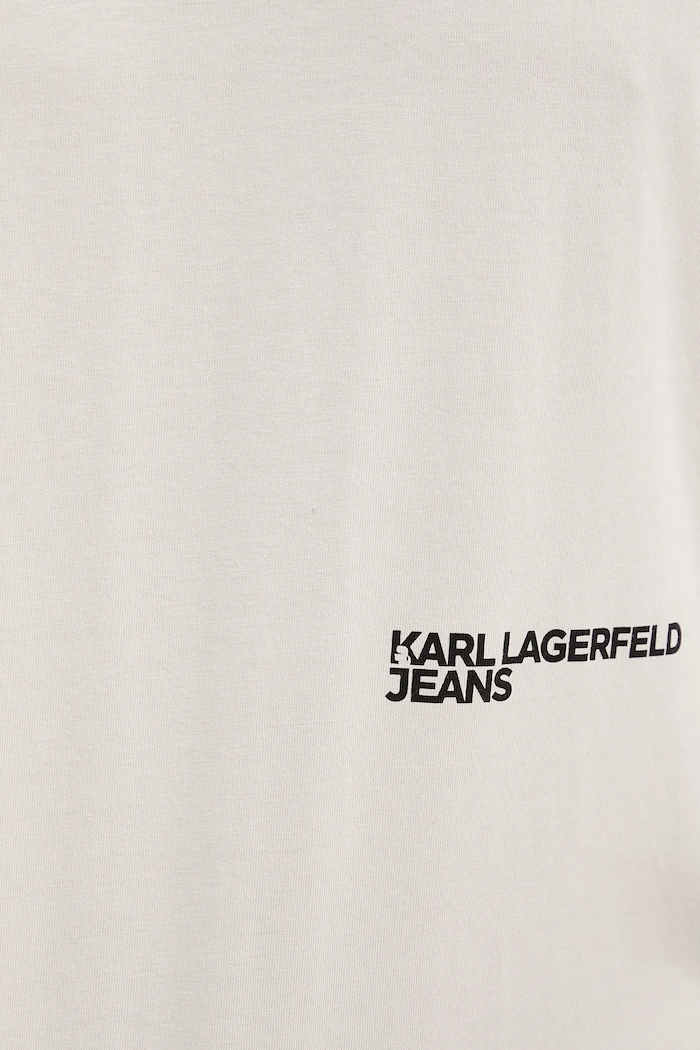 Karl Lagerfeld Jeans t-shirt bawełniany A4M17024 beżowy