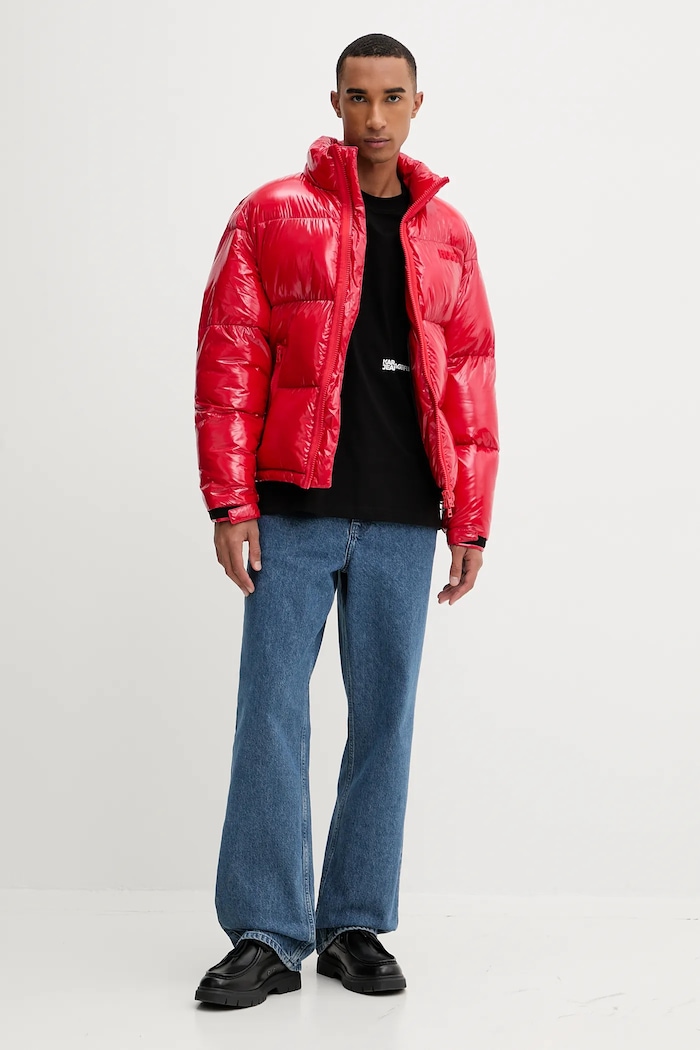 Bombažna kratka majica Karl Lagerfeld Jeans A4M17024 črna AW25