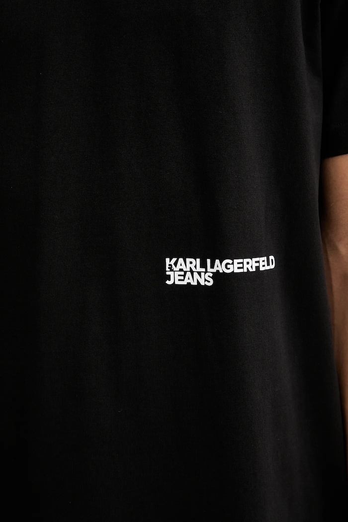 Bombažna kratka majica Karl Lagerfeld Jeans A4M17024 črna