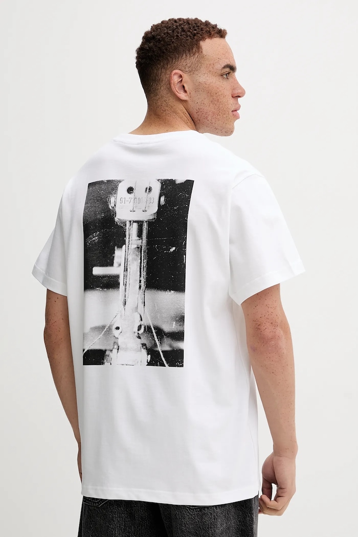 Одяг Бавовняна футболка G-Star Back photo print D26839.C784 білий
