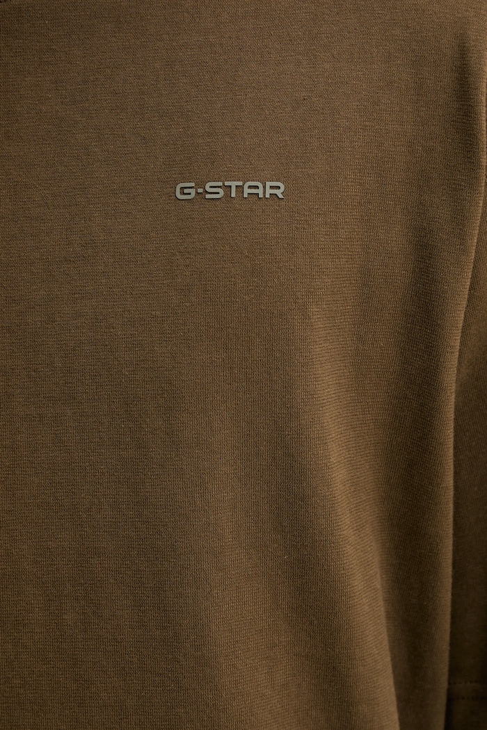 Бавовняна футболка G-Star Boxy base D26817.D593 коричневий