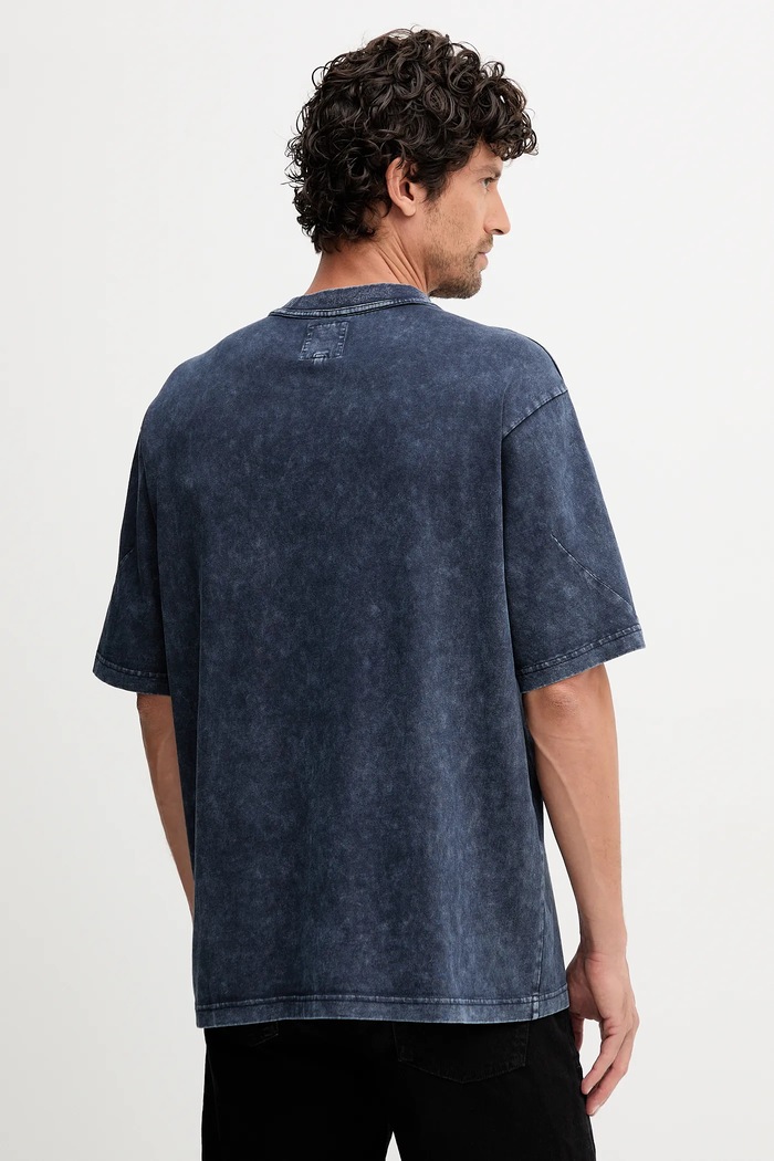 Дрехи Памучна тениска G-Star Washed pocket D26825.C756 син