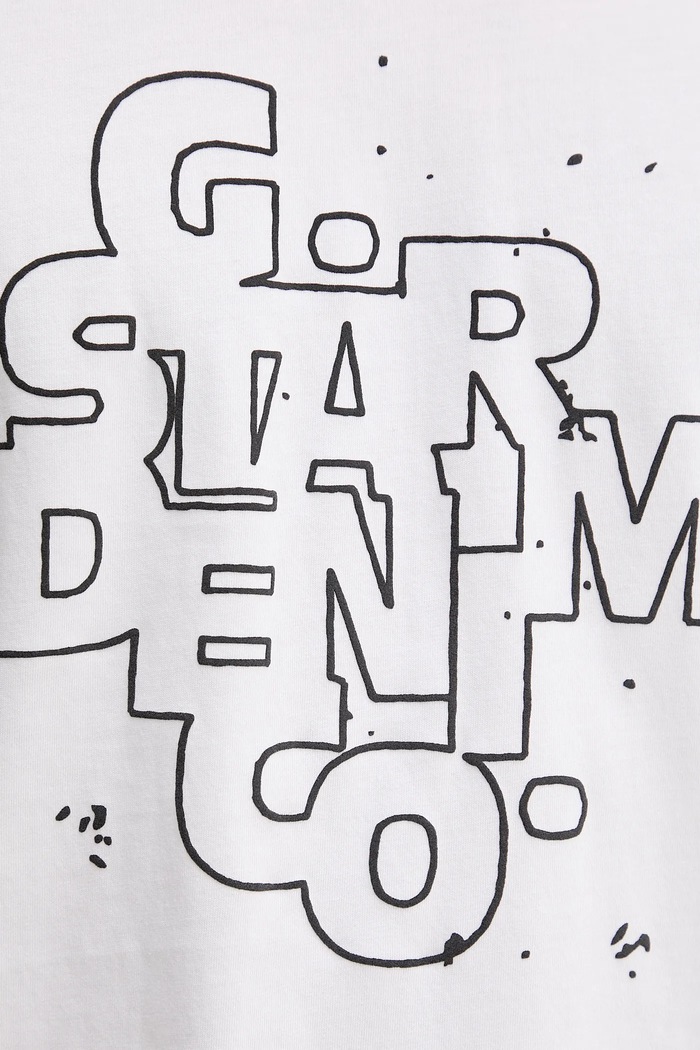 Памучна тениска G-Star HD print D26824.D975 бял