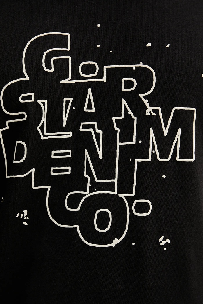 Bavlnené tričko G-Star HD print D26824.D975 čierna