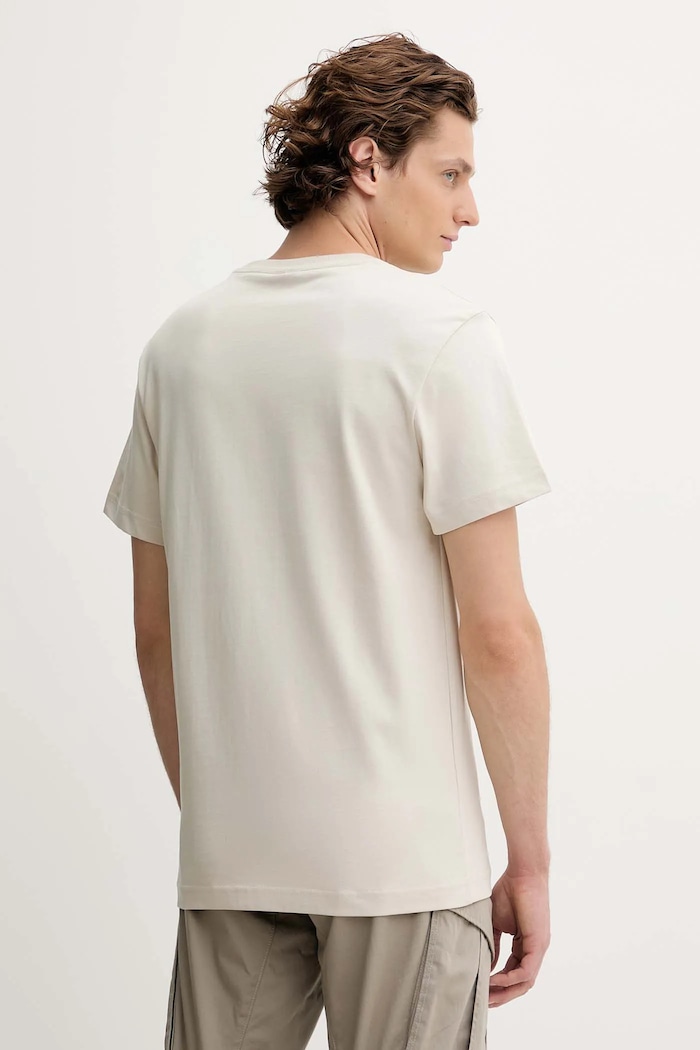 Одежда Хлопковая футболка G-Star Fabric mix pkt D26844.C784 бежевый