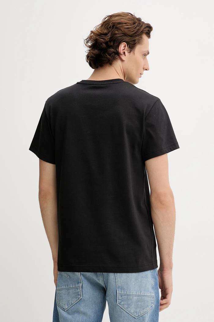 Oblečení Bavlněné tričko G-Star Fabric mix pkt D26844.C784 černá