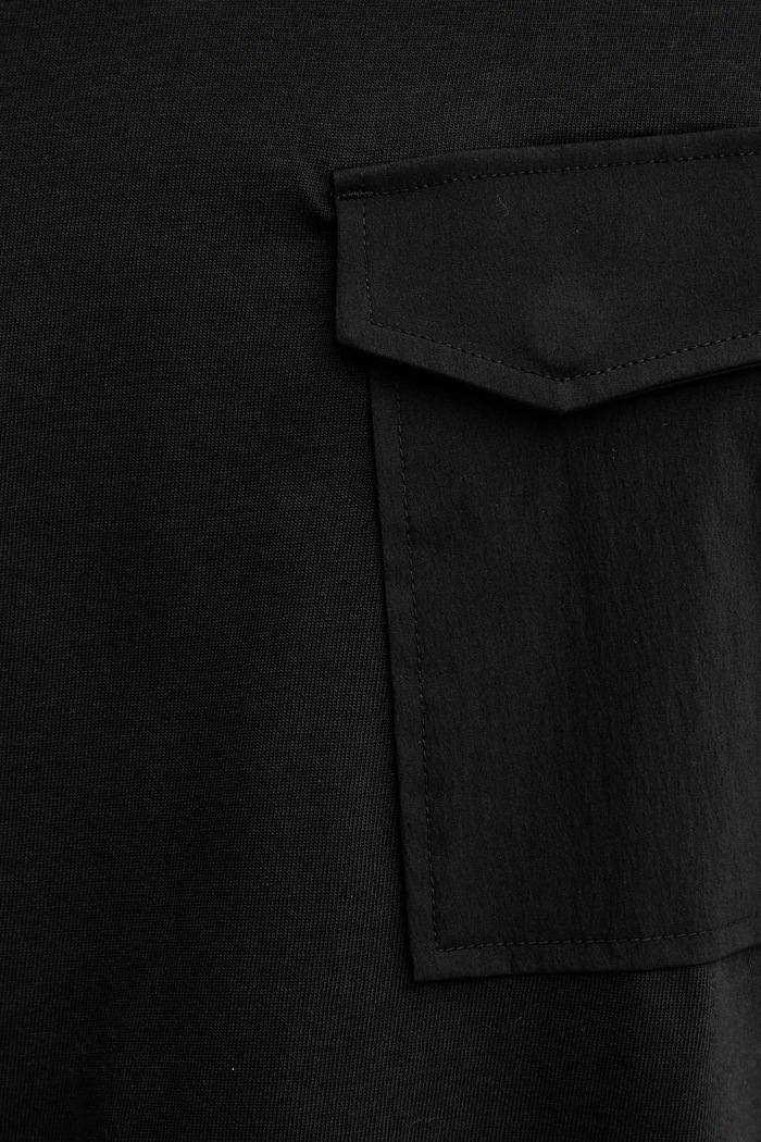 Bavlněné tričko G-Star Fabric mix pkt D26844.C784 černá
