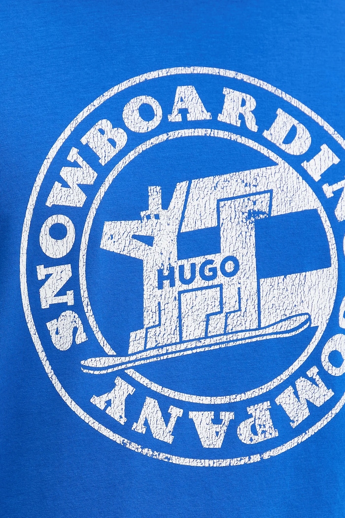 Βαμβακερό μπλουζάκι Hugo Blue San Jared-C 50546246 μπλε
