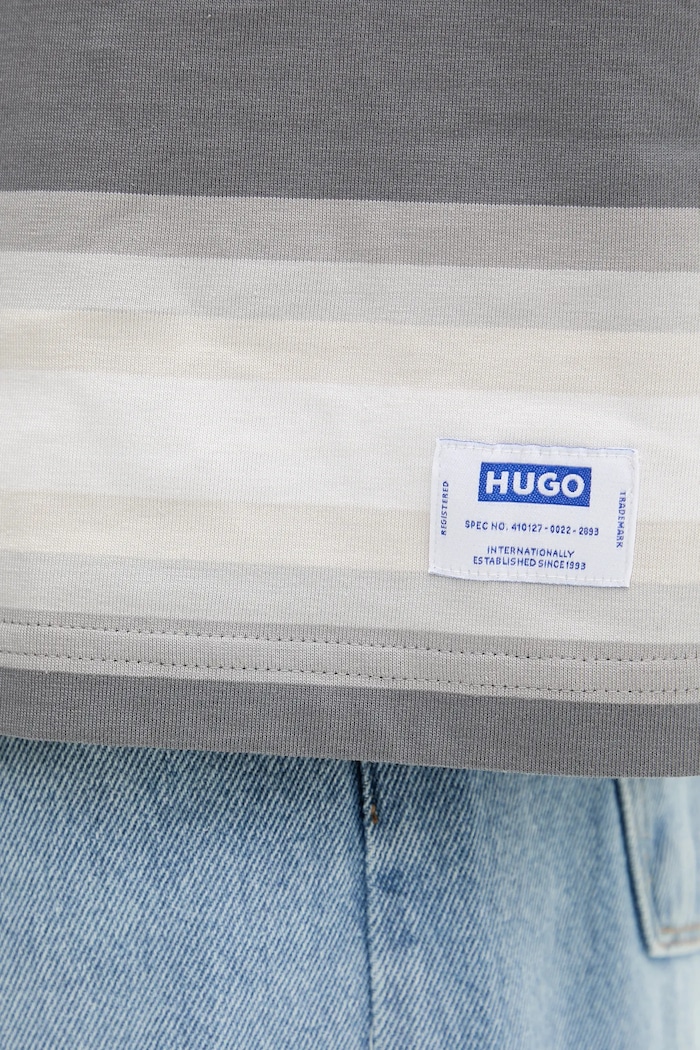 Βαμβακερό μπλουζάκι Hugo Blue San Jared-C 50548323 γκρί