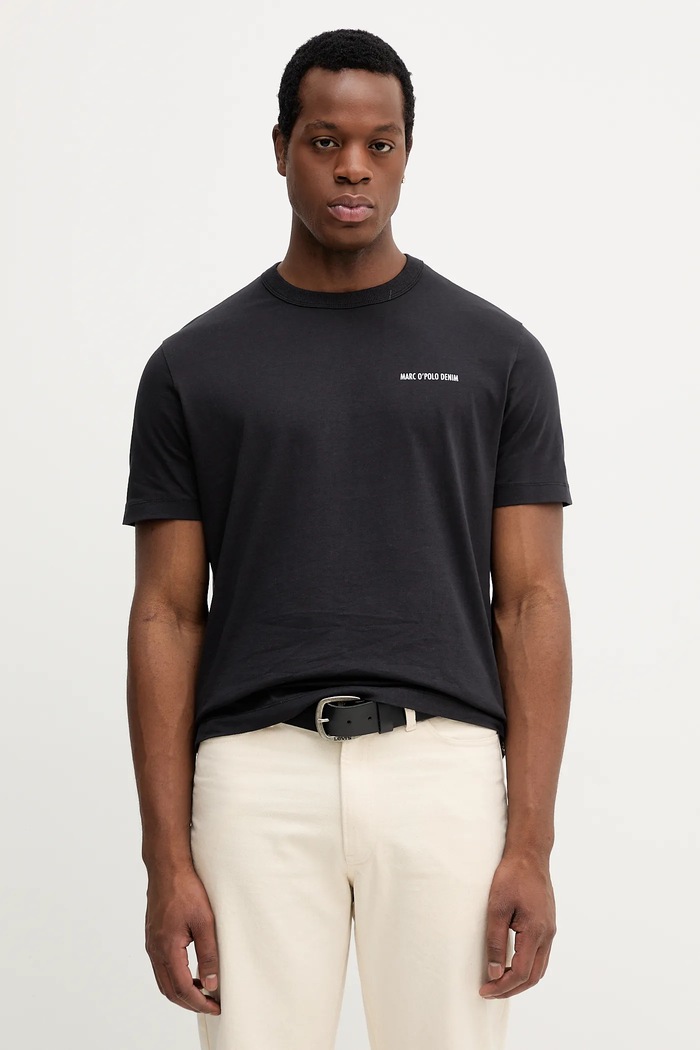 Odzież Marc O'Polo t-shirt bawełniany 5000007146 czarny
