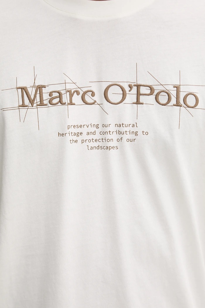 Bavlnené tričko Marc O'Polo 528230551196 béžová