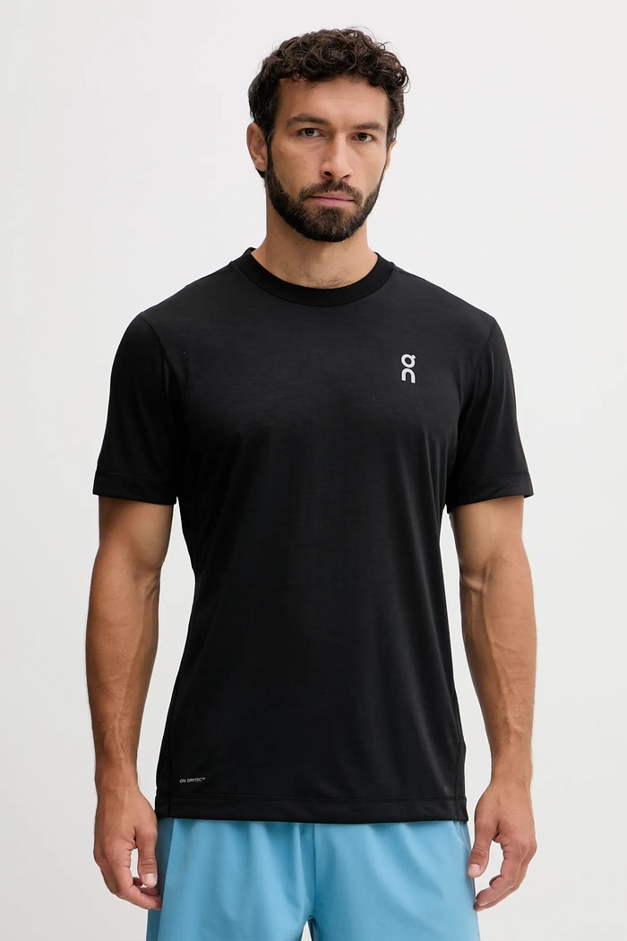 On T-shirt treningowy czarny 1MF11780553