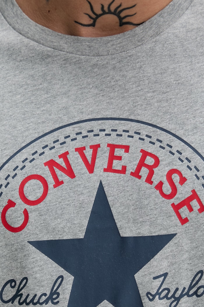 Converse kratka majica moška bombažna CVM5T459 siva