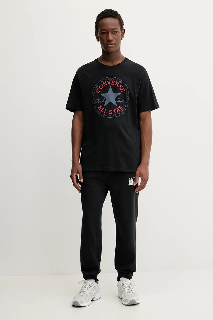 Converse tricou bărbătesc din bumbac CVM5T459 negru SS26
