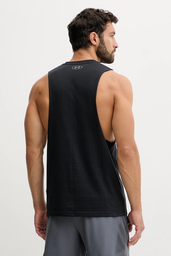Odjeća Under Armour top za trening za muškarce s pamukom 1329286 crna