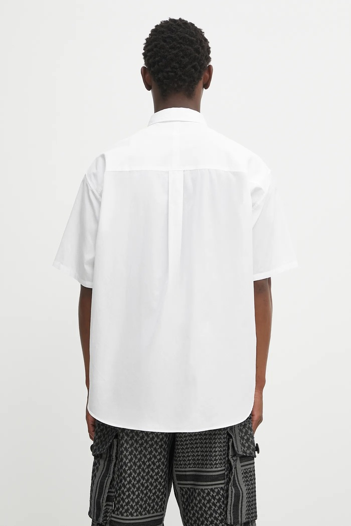 Odzież NEIGHBORHOOD koszula bawełniana trad shirt ss 251SPNH.SHM02 biały