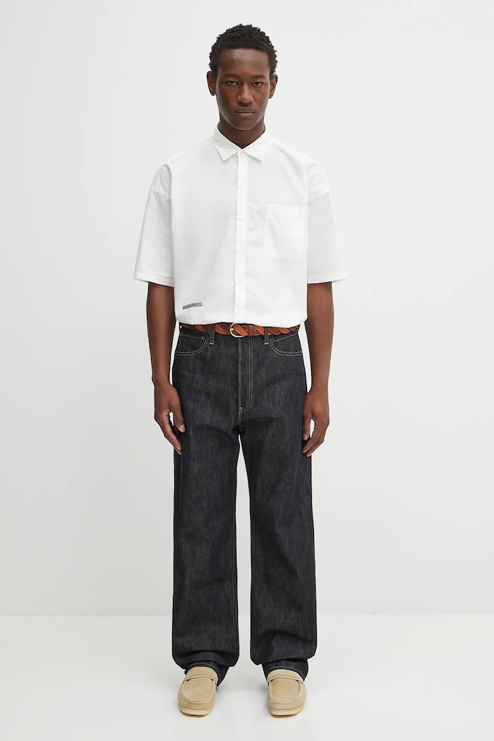 NEIGHBORHOOD koszula bawełniana over shirt ss 251BENH.SHM02 biały