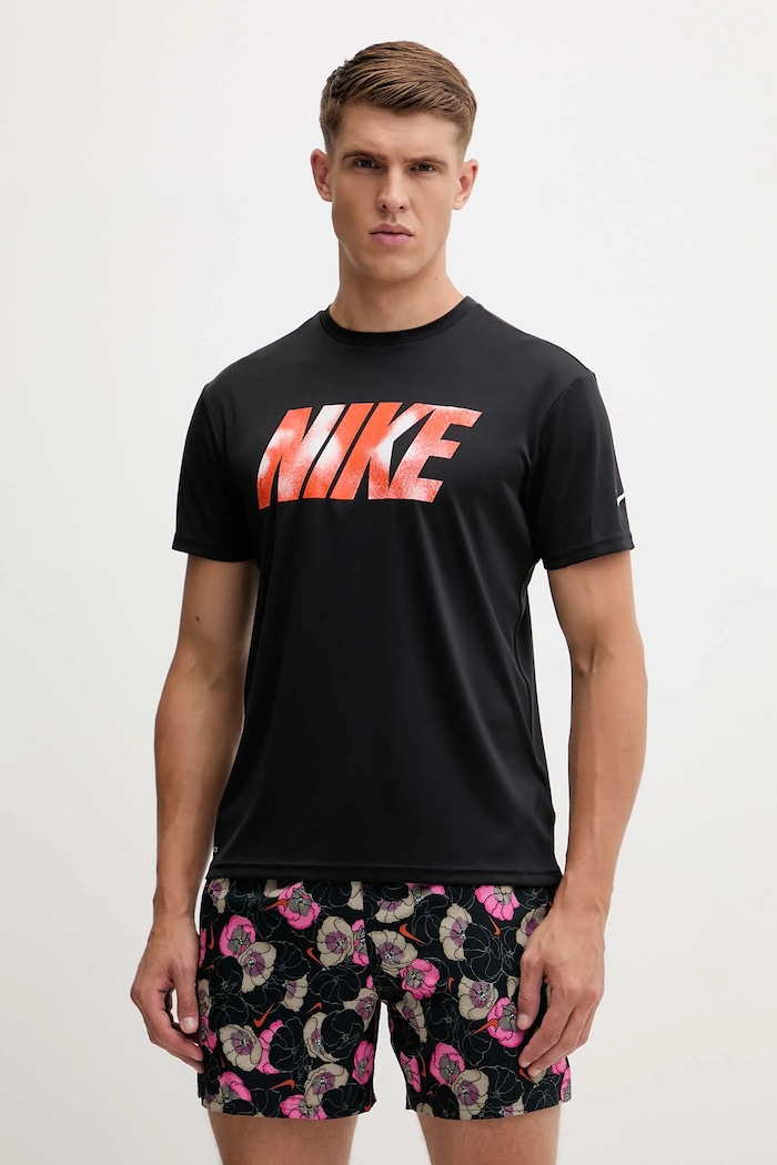 Plavecké tričko Nike vodný šport čierna NESSF569