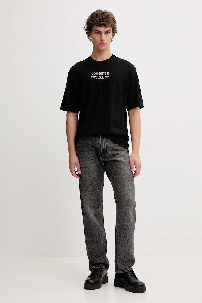 Von Dutch pamut póló VD.1.H.TR.TIGER fekete SS26