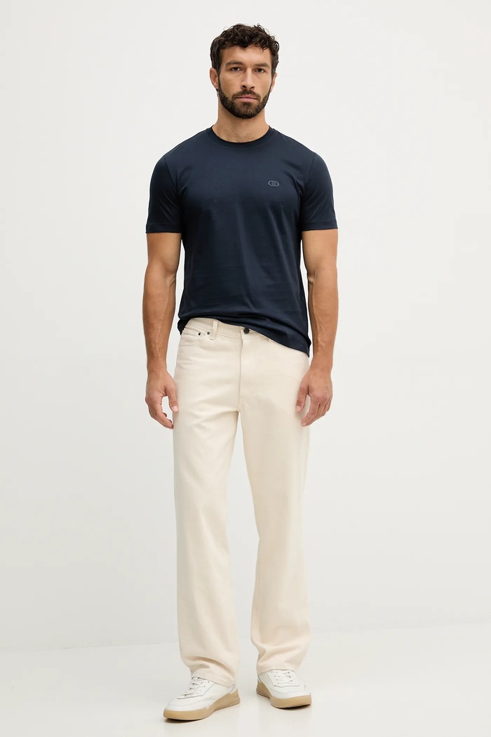 Liu Jo tricou din bumbac QXX077.J4799 bleumarin AW25