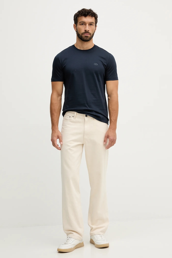 Liu Jo tricou din bumbac QXX077.J4799 bleumarin AW25