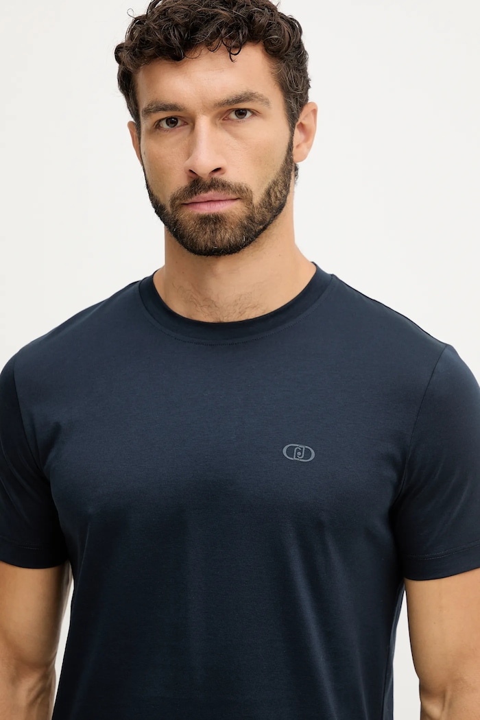 Liu Jo tricou din bumbac bleumarin QXX077.J4799