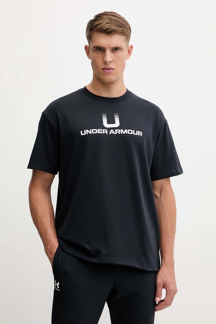 Kratka majica Under Armour Potisk črna 6005150