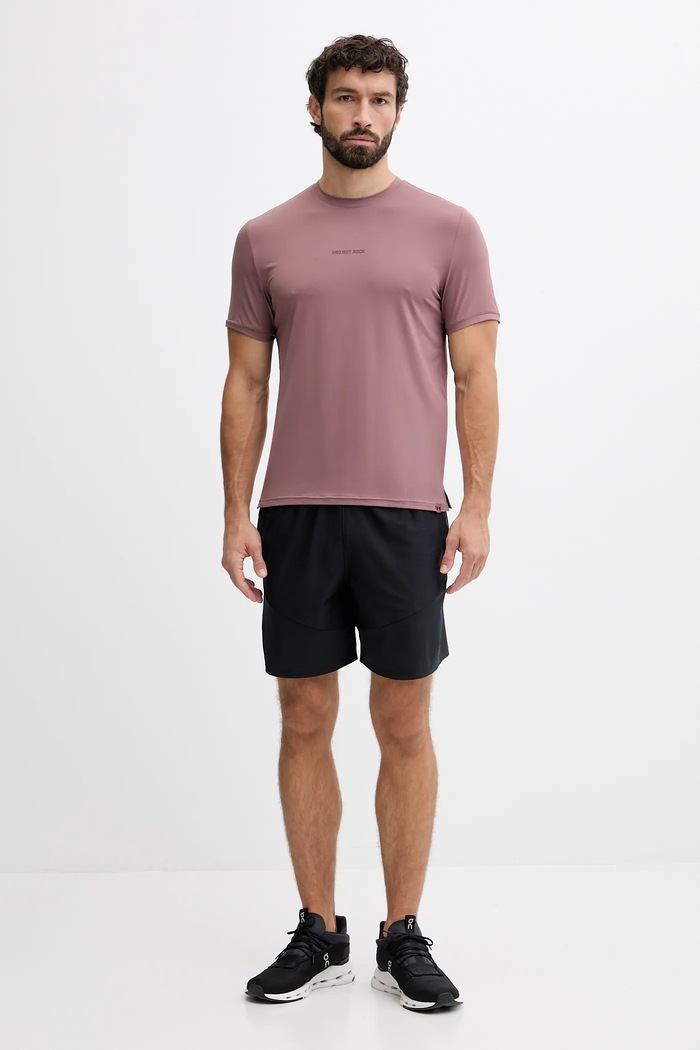 Športové tričko Under Armour Project Rock 6007149 hnedá AW25