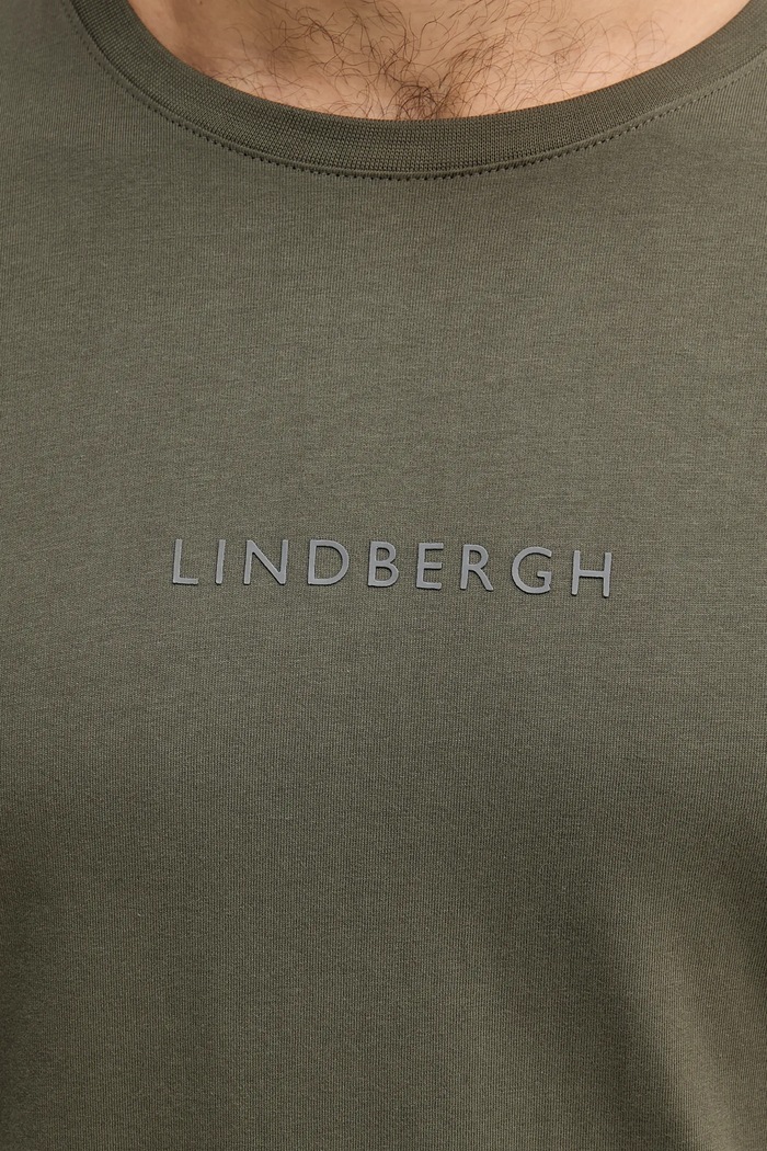 Lindbergh basic t-shirt ανδρικό βαμβακερό 30.400200B πράσινο