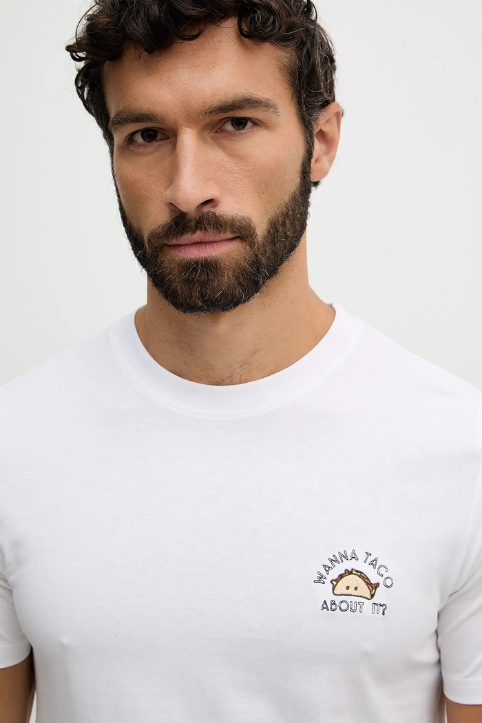 Lindbergh tricou pentru bărbați din bumbac alb 30.400235