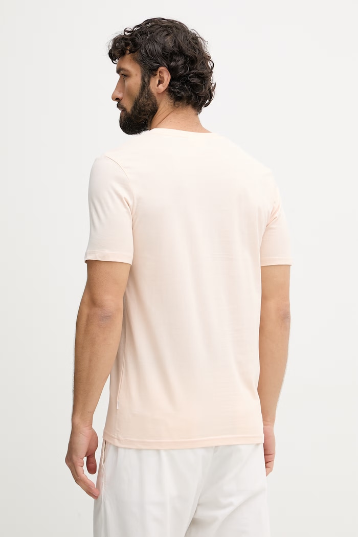 Odzież Lindbergh T-shirt męski bawełniany 30.400235 pomarańczowy
