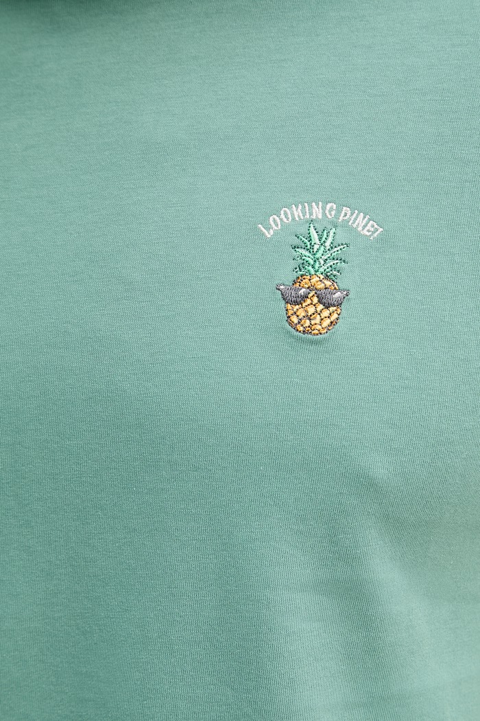 Lindbergh T-shirt męski bawełniany 30.400235 zielony