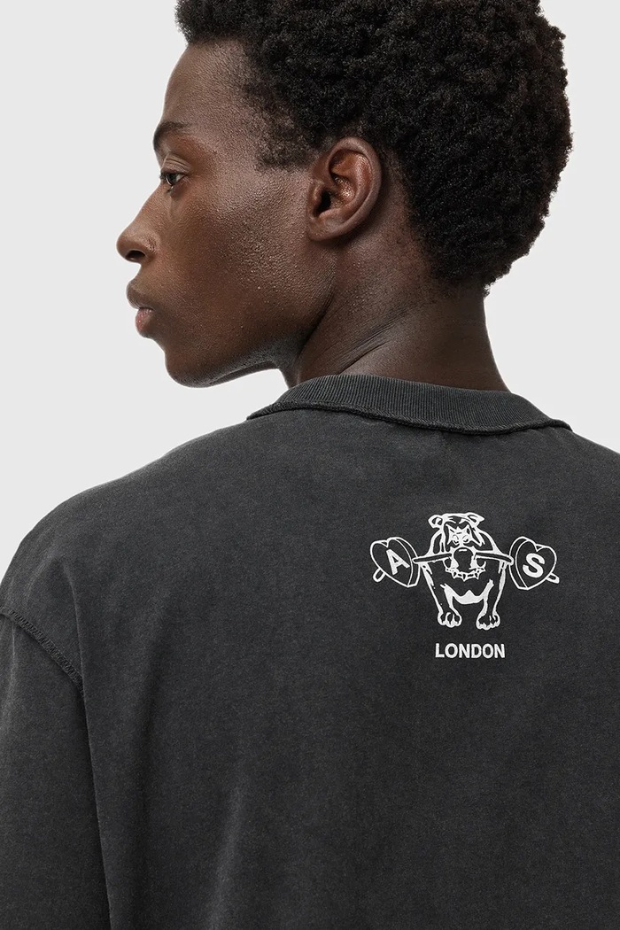 Odzież AllSaints t-shirt bawełniany CHINGFORD M002PD szary