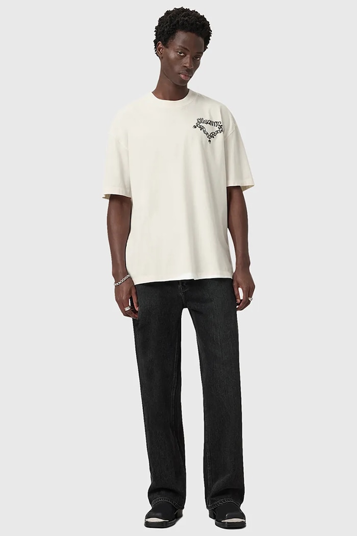 Bavlnené tričko AllSaints DRIP M005PD biela