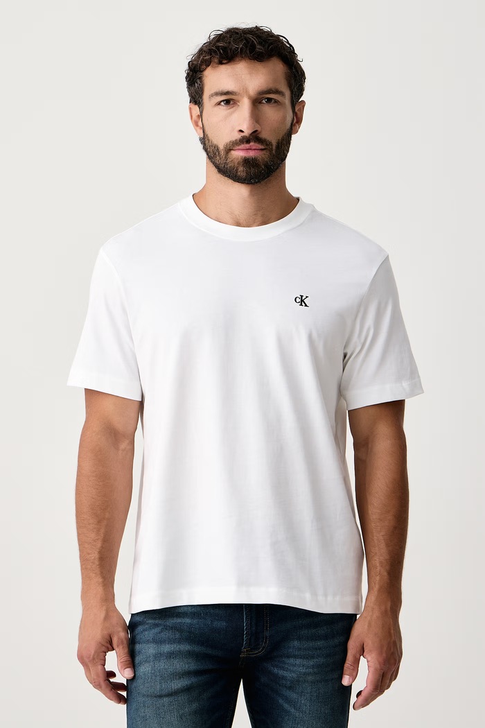 Calvin Klein Jeans T-shirt męski bawełniany biały LV04RC275G