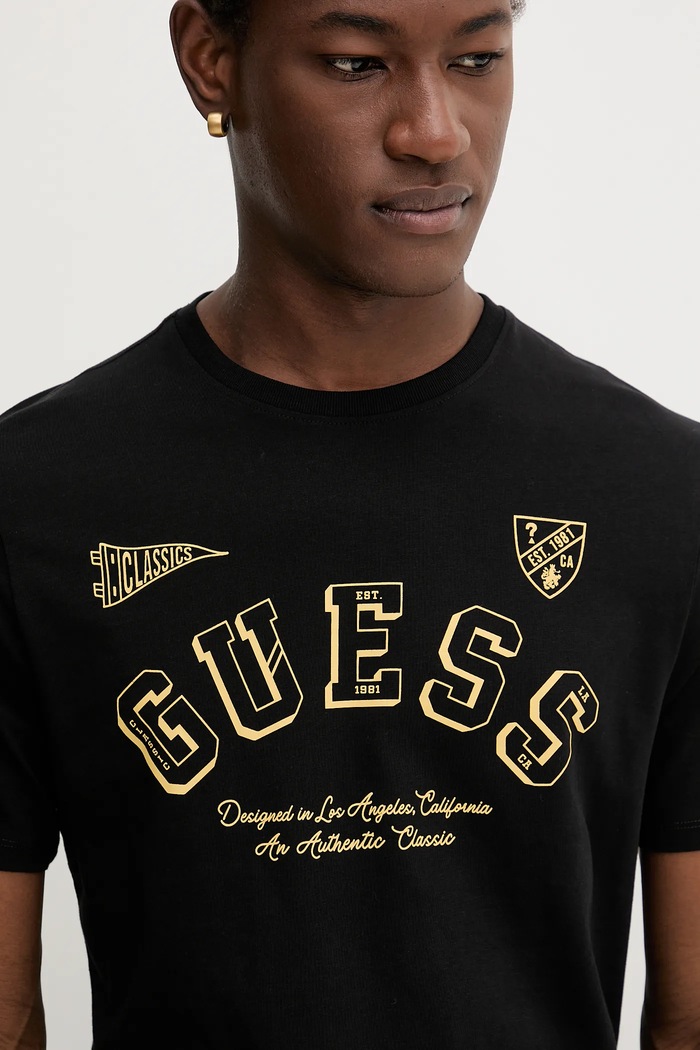 Bavlnené tričko Guess Jeans čierna M5BI43.K8HM0
