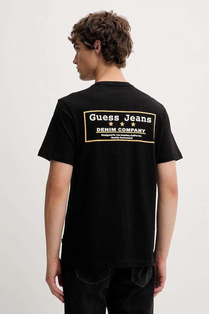 Guess Jeans t-shirt bawełniany nadruk czarny M5BI39.K8FQ4