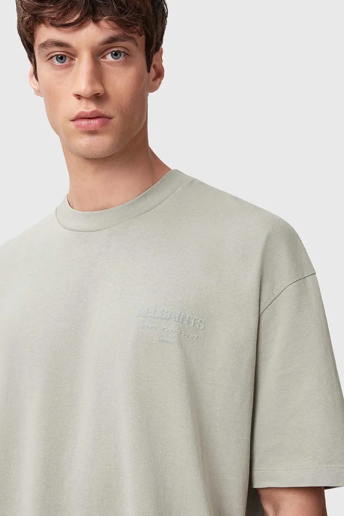 Îmbrăcăminte AllSaints tricou bărbați din bumbac XANDER M030JC verde