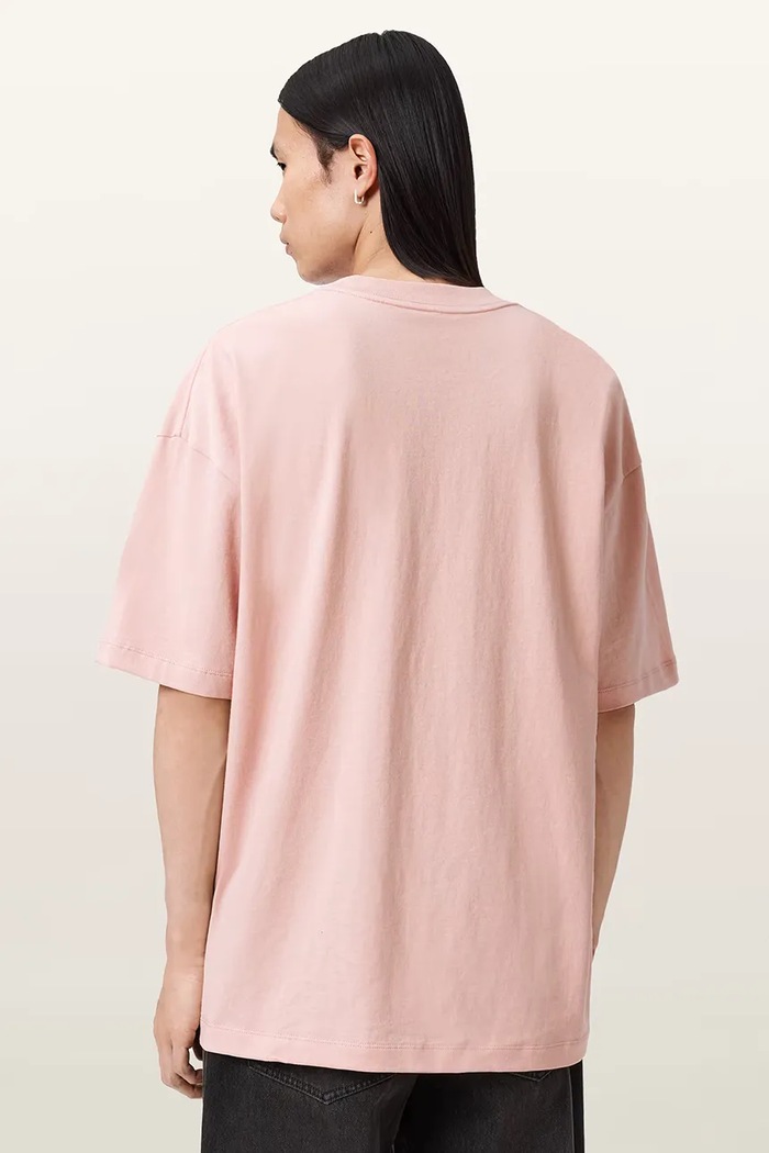 AllSaints T-shirt męski bawełniany XANDER M030JC różowy AA00