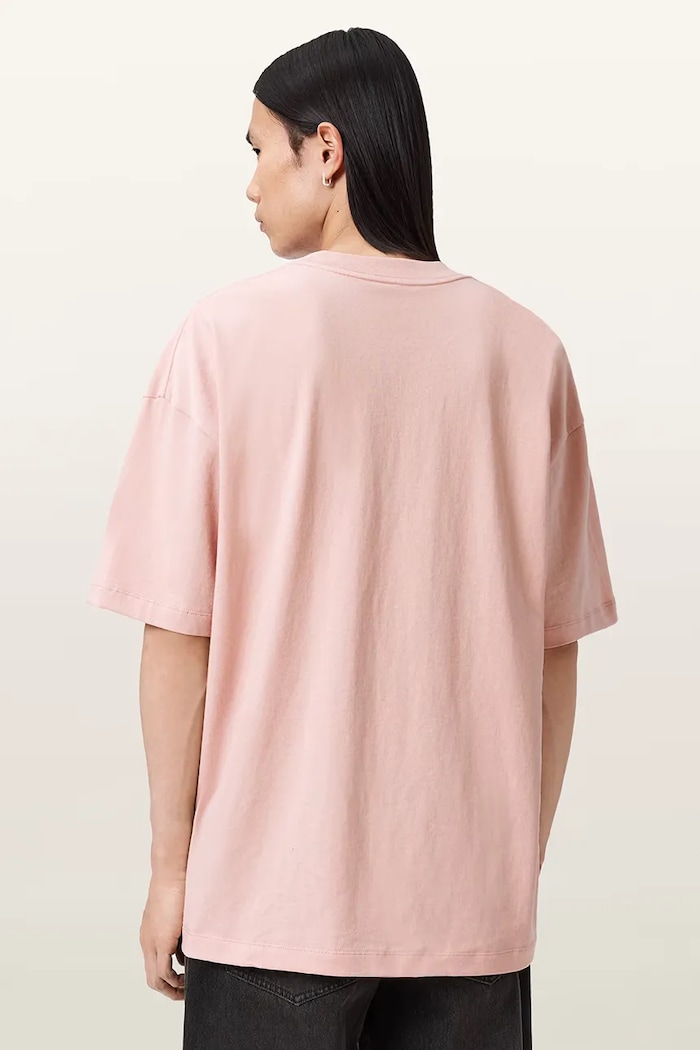 AllSaints T-shirt męski bawełniany XANDER M030JC różowy AA00