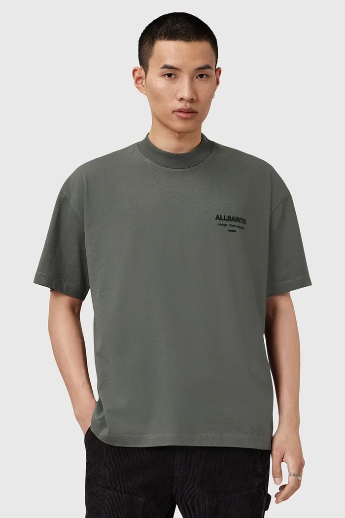 AllSaints tričko pánske bavlnené XANDER zelená M030JC
