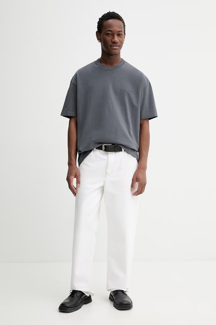 AllSaints tricou bărbătesc din bumbac XANDER M030JC gri AA00