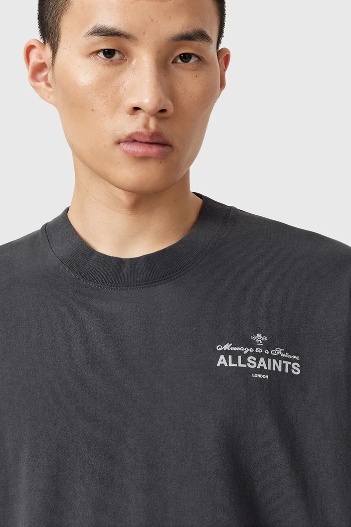 Odzież AllSaints t-shirt bawełniany HERALD M015PD czarny
