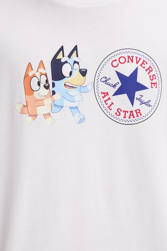 Bavlnené tričko Converse BLUEY CVM5T501 biela