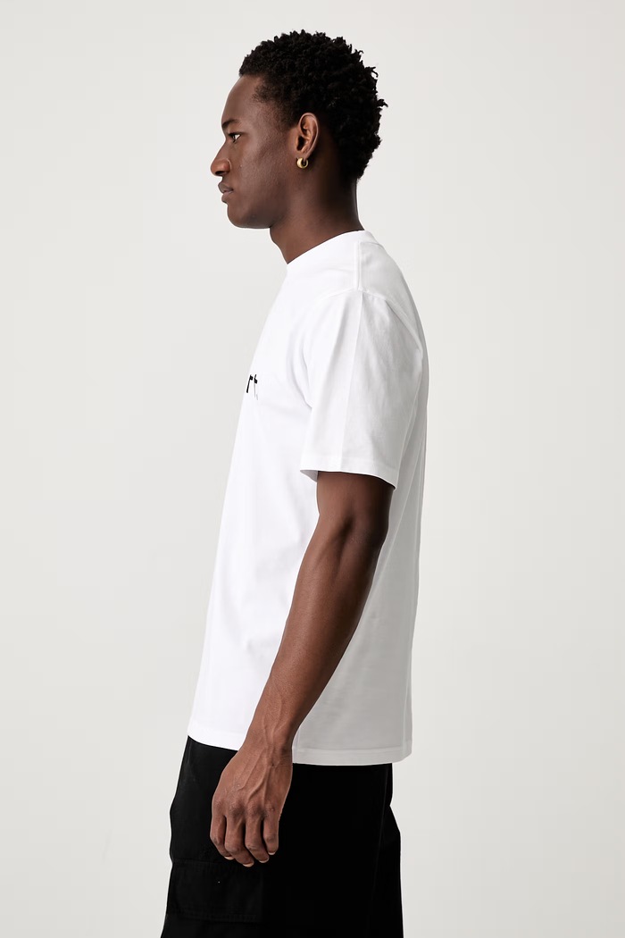 Carhartt WIP S/S Script T-Shirt bawełniany męski I035700.00AXX biały AW25