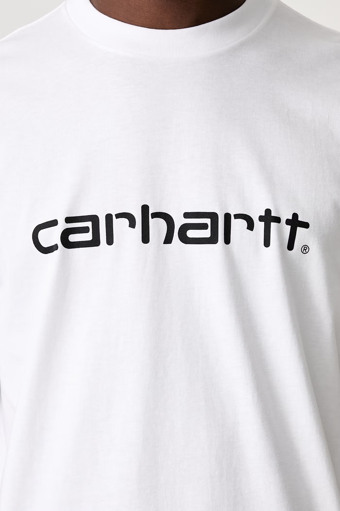 Carhartt WIP S/S Script T-Shirt bawełniany męski I035700.00AXX biały